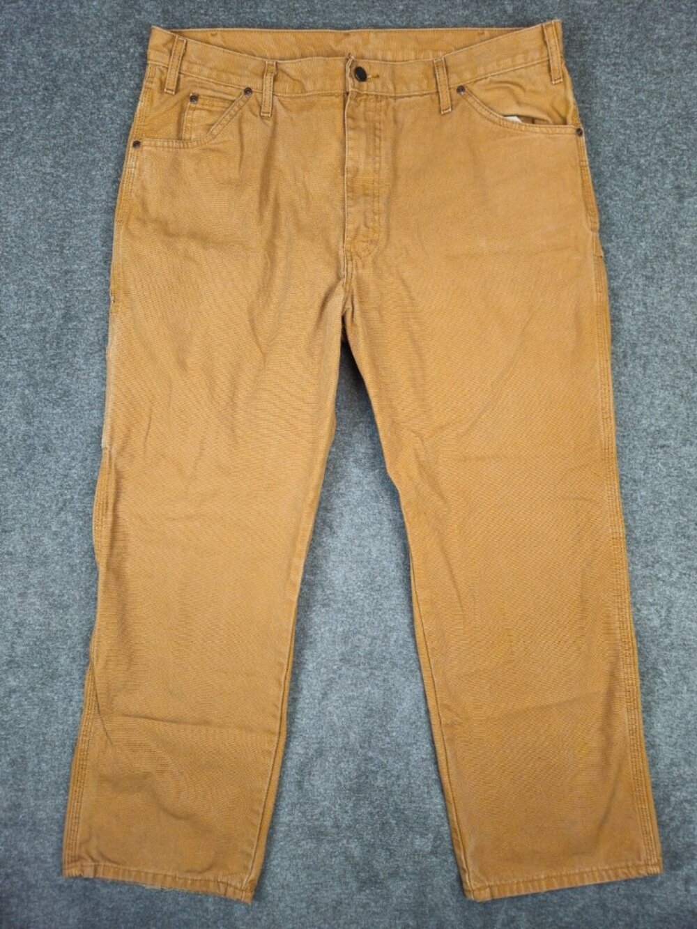 Dickies Men's Carpenter Jeans 38x30 (37x30) Denim Tan Beige Cotton Work Wear